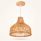 Suspension en bambou cloche, photo produit sur fond clair