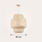 Dimensions : suspension en bambou lanterne à étages, 40 cm de diamètre