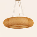 Suspension en bambou lanterne plate, photo produit sur fond clair