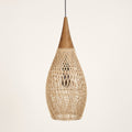Suspension en rotin goutte, photo produit sur fond clair